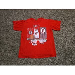 Vintage Indiana Hoosiers Nutmeg Shirt. Mens Size Large. Single Stitch 90s